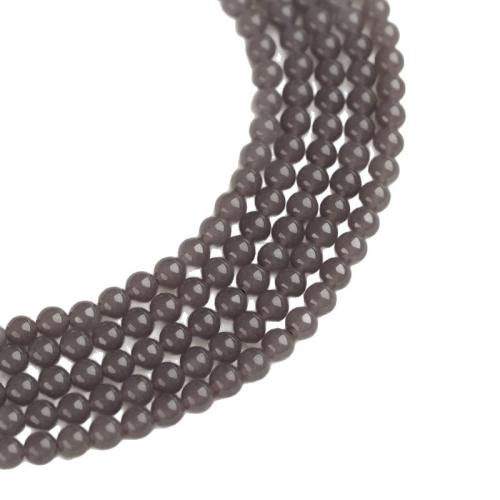 Single Gemstone Beads, Jade, Round, polished, DIY purple Approx 38 cm 