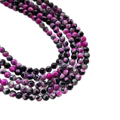 Natural Fire Agate Beads, Round, polished, DIY rose pink Approx 38 cm 
