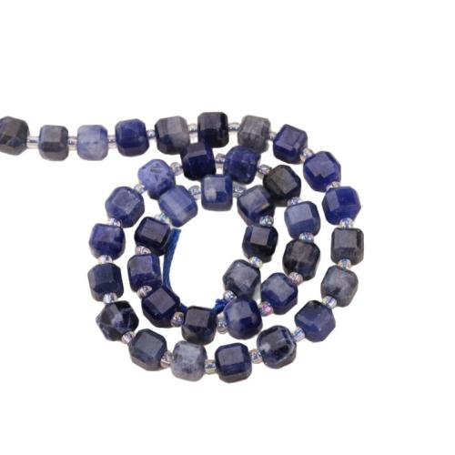 Sodalite Beads, Square, polished, DIY & faceted Approx 38 cm 