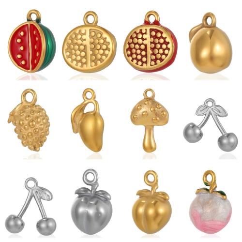 Stainless Steel Enamel Pendants, 304 Stainless Steel, plated, DIY 