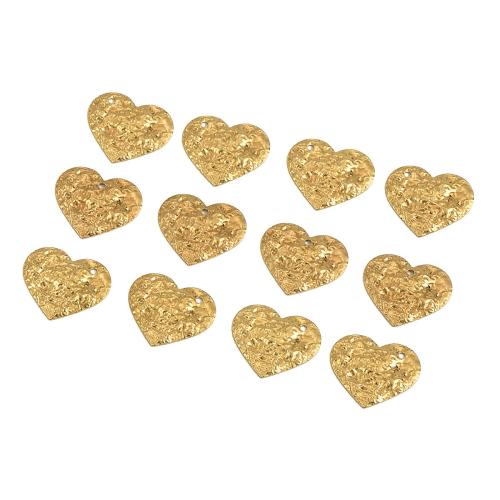 Brass Heart Pendants, polished, DIY original color 