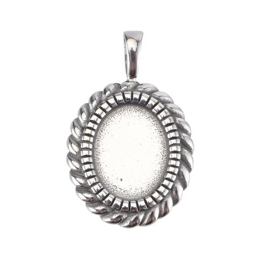 Stainless Steel Pendant Setting, 316 Stainless Steel, DIY, original color Approx Inner Approx 