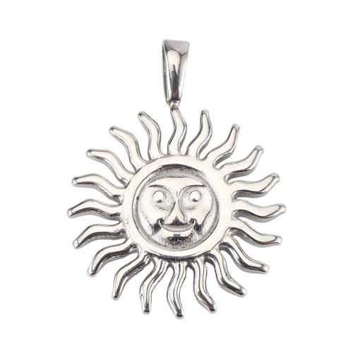 Stainless Steel Pendants, 316 Stainless Steel, Sun, DIY, original color Approx 