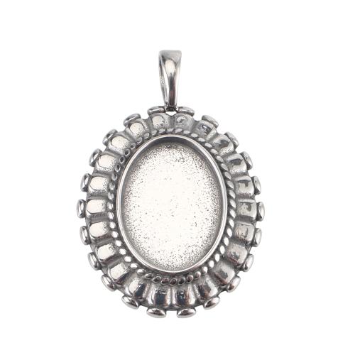 Stainless Steel Pendant Setting, 316 Stainless Steel, DIY, original color Approx Inner Approx 