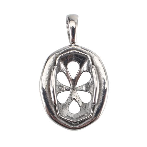 Stainless Steel Pendant Setting, 316 Stainless Steel, DIY & hollow, original color Approx 