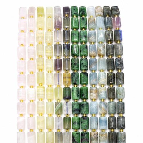 Single Gemstone Beads, Column, polished, DIY Approx 38 cm 