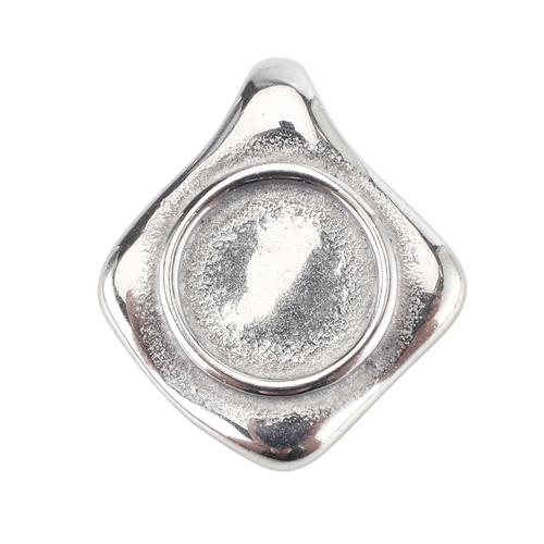 Stainless Steel Pendant Setting, 316 Stainless Steel, Geometrical Pattern, DIY, original color Approx Inner Approx 10mm 