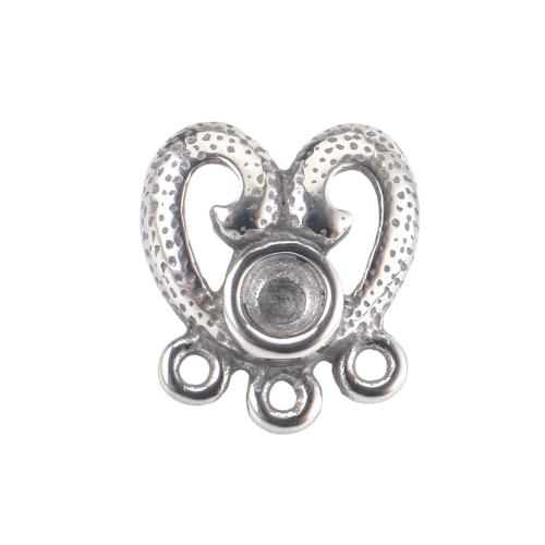 Stainless Steel Earring Stud Component, 316 Stainless Steel, DIY & hollow, original color 