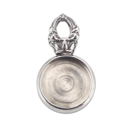 Stainless Steel Pendant Setting, 316 Stainless Steel, with 304 Stainless Steel, DIY, original color Approx Inner Approx 11.5mm 