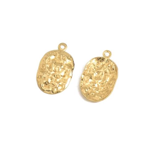 Brass Jewelry Pendants, Flat Oval, polished, DIY & double-sided, original color 