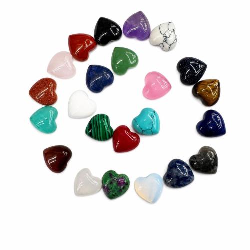 Gemstone flat back cabochon, Heart, polished, DIY  