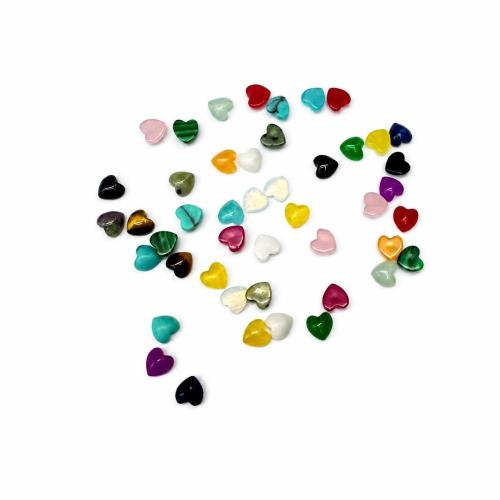 Gemstone flat back cabochon, Heart, DIY  