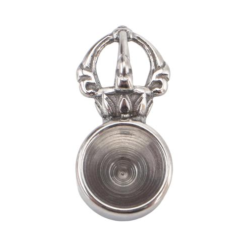 Stainless Steel Pendant Setting, 316 Stainless Steel, with 304 Stainless Steel, DIY, original color Approx Inner Approx 8mm 