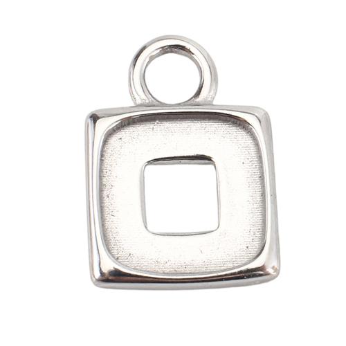 Stainless Steel Pendant Setting, 316 Stainless Steel, Geometrical Pattern, DIY, original color Approx 3.5mm, Inner Approx 