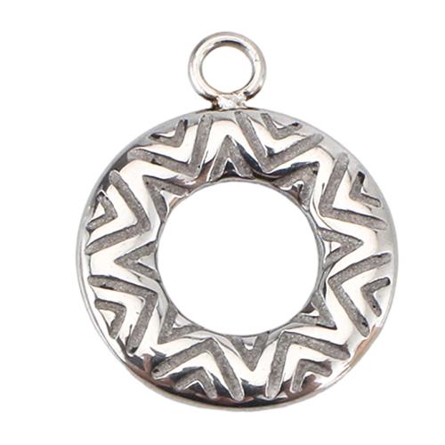 Stainless Steel Pendants, 316 Stainless Steel, Donut, DIY, original color Approx 1.8mm 