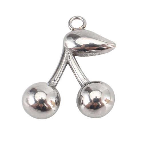 Stainless Steel Pendants, 316 Stainless Steel, Cherry, DIY, original color Approx 1.8mm 