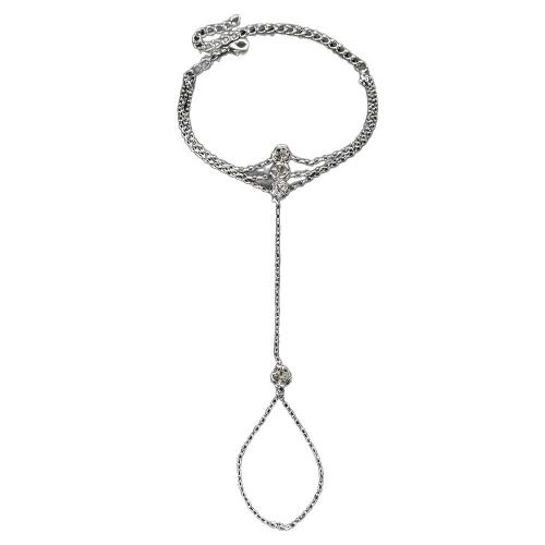Brass Bracelet Ring, plated & micro pave cubic zirconia & for woman & with rhinestone [