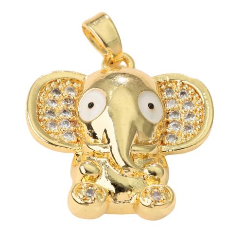 Cubic Zirconia Micro Pave Brass Pendants, plated, DIY & micro pave cubic zirconia 