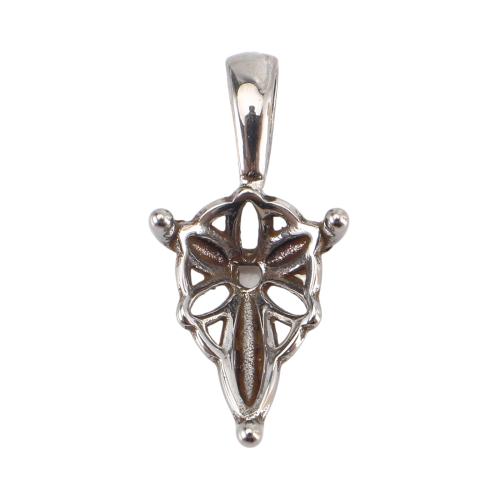 Stainless Steel Pendant Setting, 316 Stainless Steel, DIY, original color, size cabochon x12mm Approx 