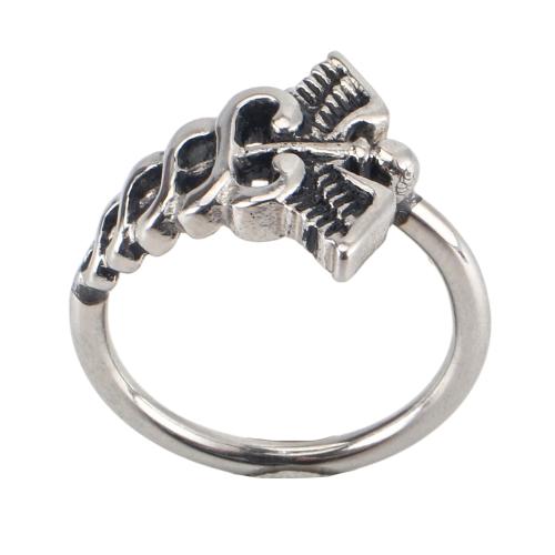 Acier inoxydable 316 bague, Vintage & unisexe, couleur originale Diamètre inté Environ 17.5mm Vendu par PC