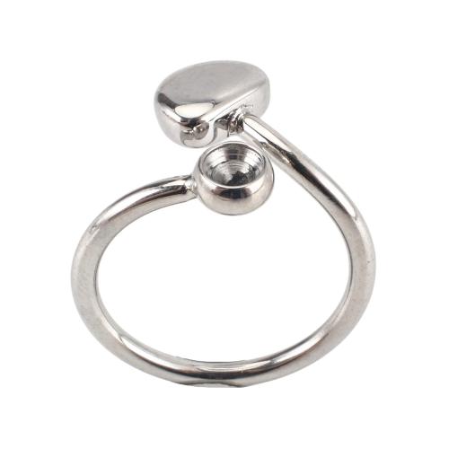304 Edelstahl DIY & einstellbar, originale Farbe, size 24x22x15mm, ring inner diameter: 17.5mm, rhinestones setting: 4mm, verkauft von PC