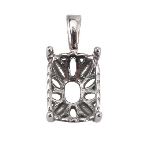 Stainless Steel Pendant Setting, 316 Stainless Steel, DIY & hollow, original color, size cabochon setting Approx 