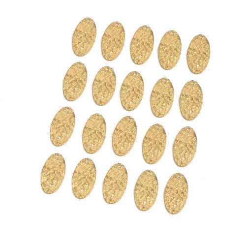 Brass Jewelry Pendants, Flat Oval, polished, DIY & hammered, original color 