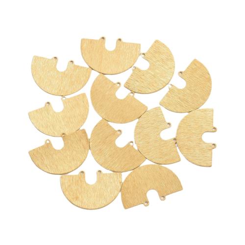 Brass Jewelry Pendants, Dome, DIY & brushed & double-hole, original color Approx 1.3mm 