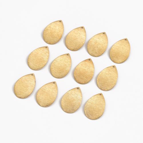 Brass Jewelry Pendants, Teardrop, polished, DIY & brushed, original color Approx 1.5mm 