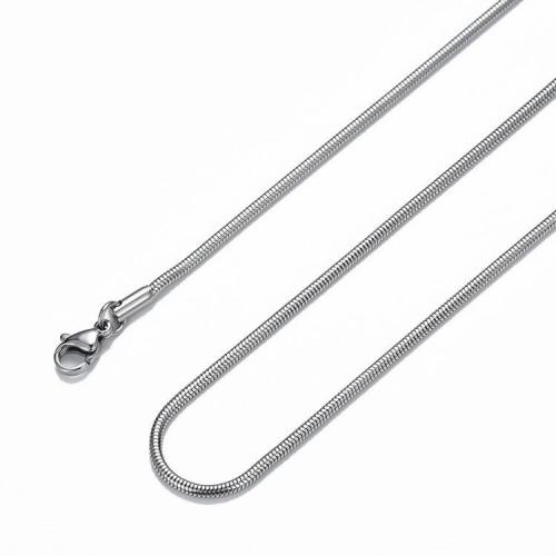Edelstahl Schlangekette, 304 Edelstahl, unisex, originale Farbe, 1.5mm, Länge:ca. 60 cm, verkauft von PC