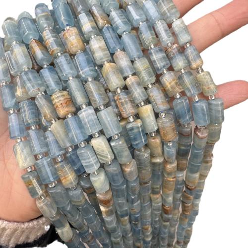 Einzelne Edelstein Perlen, Calcit, poliert, DIY & verschiedene Größen vorhanden, blau, beads size 6-10mm, Länge:ca. 38 cm, verkauft von Strang