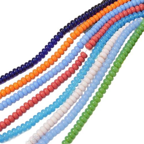 Handgefertigte Lampwork Perlen, Abakus,Rechenbrett, DIY, keine, 8x5mm, ca. 79PCs/Strang, verkauft von Strang