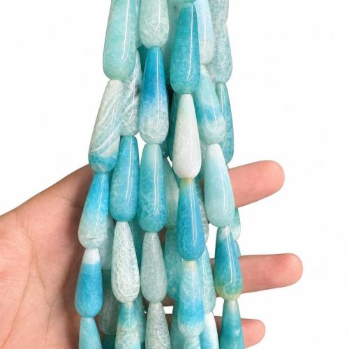 Natürliche Streifen Achat Perlen, DIY, 10x30mm, Länge:ca. 38 cm, verkauft von Strang