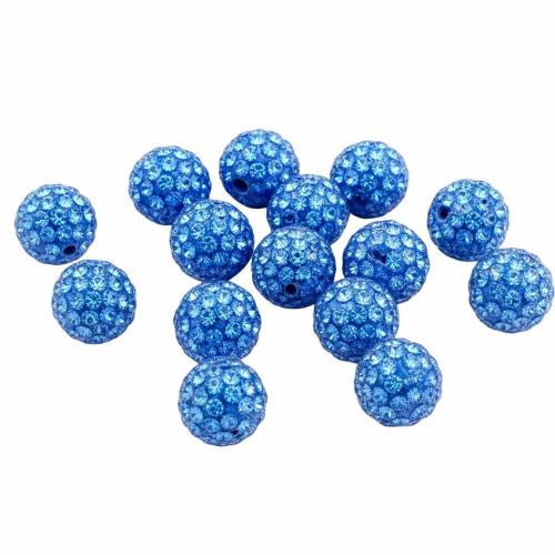 Rhinestone Clay Pave Beads, Round, DIY & with rhinestone [