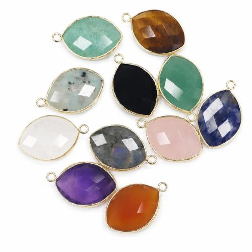 Gemstone Jewelry Pendants, Horse Eye, plated, DIY & faceted 
