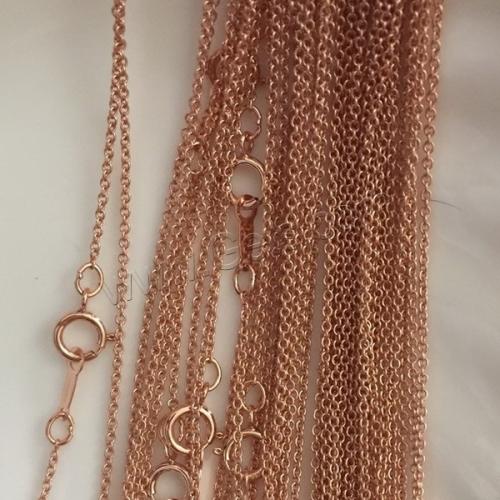 Oro-llenado Cadena para collar, Rosa de 14K Gold-filled & longitud diferente para la opción & cadena oval, 1.2mm, Vendido por Sarta