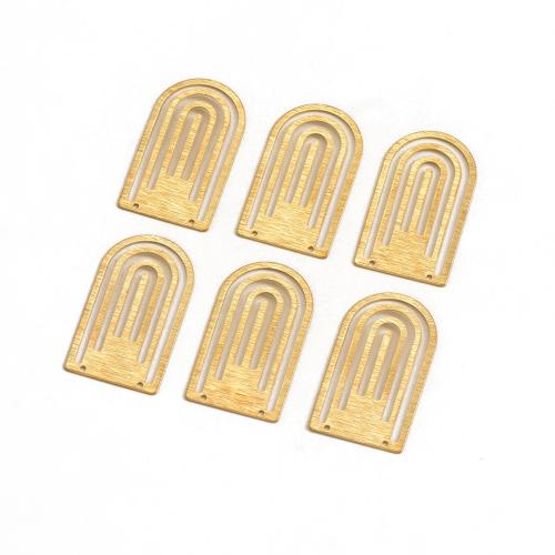 Brass Jewelry Pendants, Dome, polished, DIY & brushed & double-hole & hollow, original color 