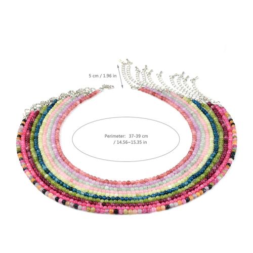 Gemstone Necklace, with Titanium Steel, with 5cm extender chain & for woman Approx 37-39 cm 