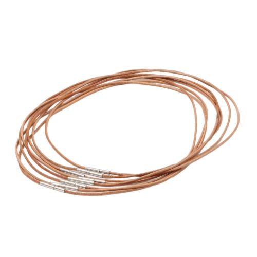 Necklace Cord, Cowhide, with Brass, DIY 