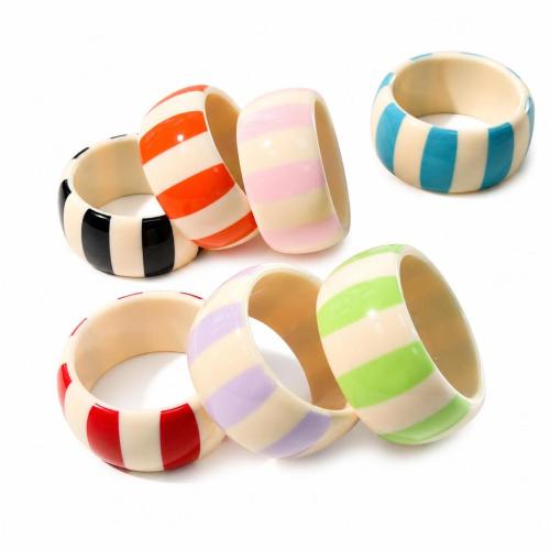 Resin Bangle, polished, fashion jewelry & for woman & stripe Inner Approx 65mm 