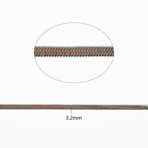 ステンレスチェーンジュエリー, 316ステンレススチール, DIY, オリジナルカラー, 3.2mm, 100M/ロト, 売り手 ロト