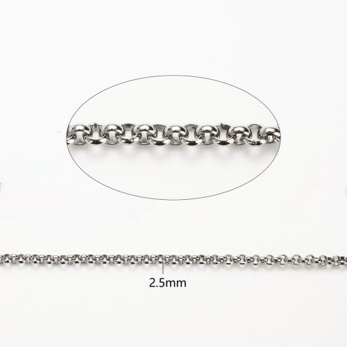 ステンレス鋼ロロ チェーン, 316ステンレススチール, DIY, オリジナルカラー, 2.5mm, 100M/ロト, 売り手 ロト