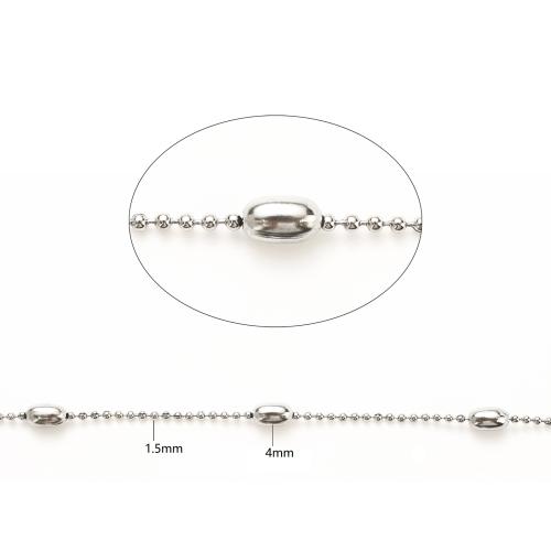 ステンレススチールボールチェーン, 304ステンレススチール, DIY, オリジナルカラー, 100M/ロト, 売り手 ロト