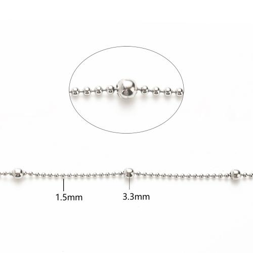ステンレススチールボールチェーン, 304ステンレススチール, DIY & ボール チェーン, オリジナルカラー, 100M/ロト, 売り手 ロト