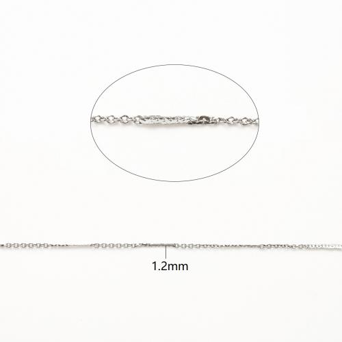 ステンレスチェーンジュエリー, 304ステンレススチール, DIY, オリジナルカラー, 1.2mm, 100M/ロト, 売り手 ロト
