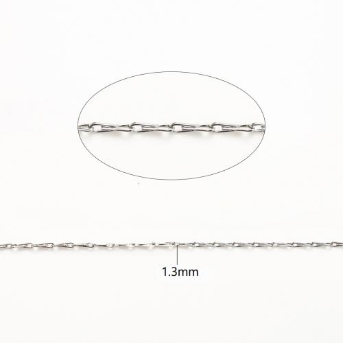 ステンレスチェーンジュエリー, 304ステンレススチール, DIY, オリジナルカラー, 1.3mm, 100M/ロト, 売り手 ロト