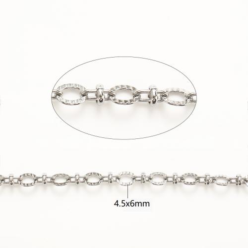 ステンレススチールオーバルチェーン, 304ステンレススチール, DIY, オリジナルカラー 100M/ロト, 売り手 ロト