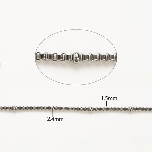 ステンレススチールボックスチェーン, 304ステンレススチール, DIY, オリジナルカラー, 100M/ロト, 売り手 ロト