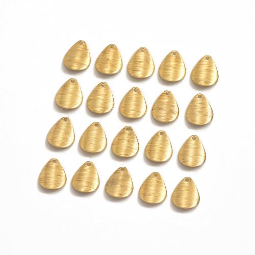 Colgantes de la joyería de cobre amarillo, metal, Gota, pulido, Bricolaje & cepillado, color original, 8.9x11.5x0.5mm, Vendido por UD
