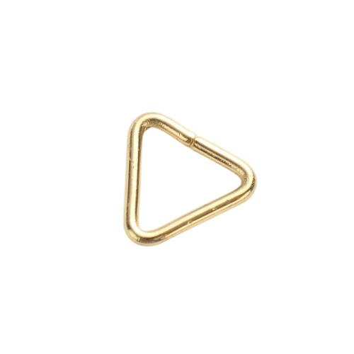 botón de acero inoxidable, acero inoxidable 304, Triángulo, chapado en color dorado, Bricolaje, 10x1.2mm, Vendido por UD